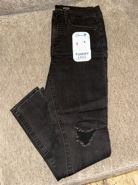 Seven7 Tummy Less Black Jeans